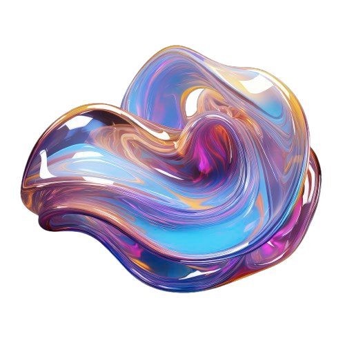 Holographic 3D abstract shape